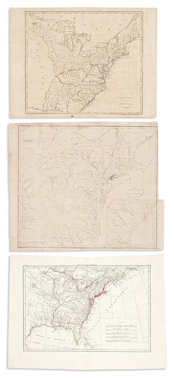 (UNITED STATES.) Group of 11 eighteenth and nineteenth century engraved maps.